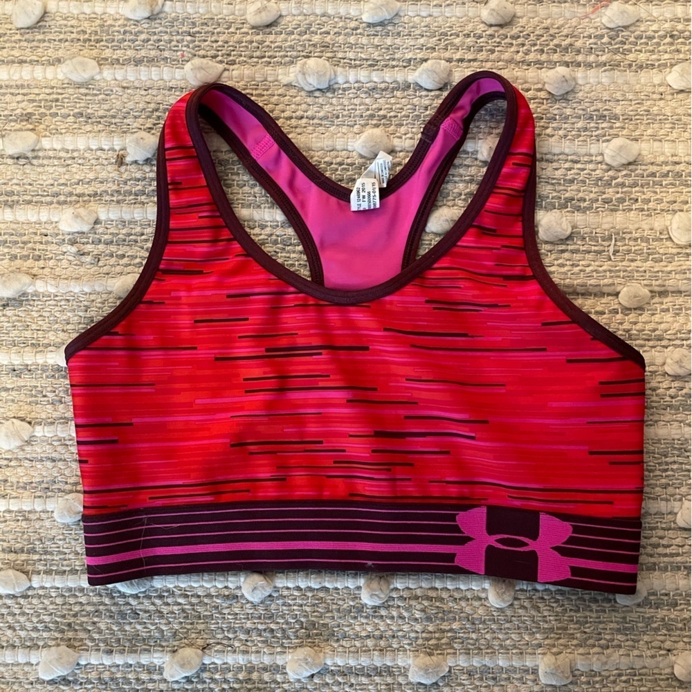 Under Armour Heat Gear size Small Pink Sports Bra